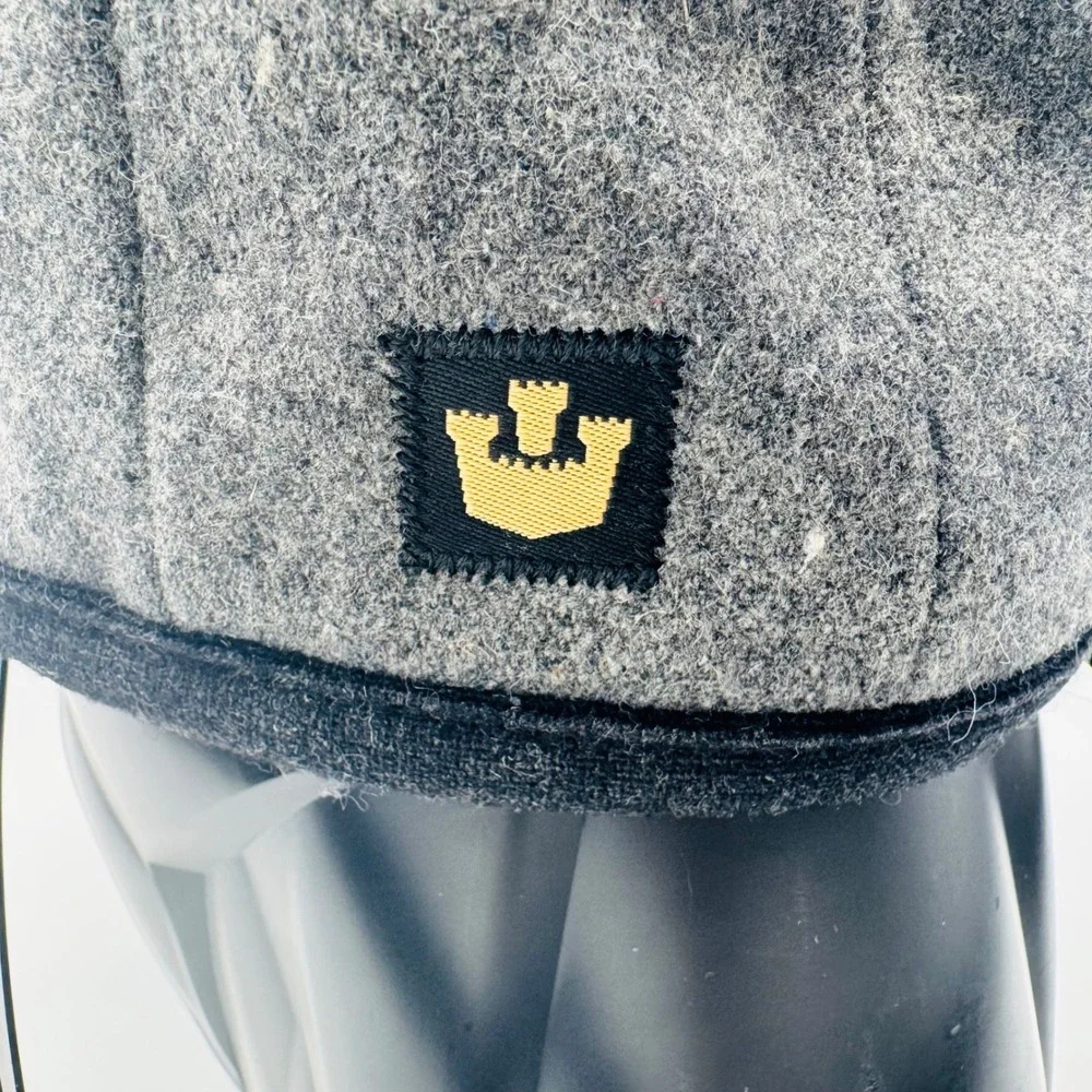 Vintage Goorin Bros Gray Wool Blend Flat‎ Cap Hat Medium Crown Logo